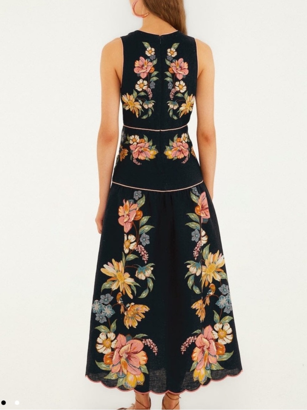 Farm Rio Maira Floral Midi Dress - S- EUC - Picture 12 of 13